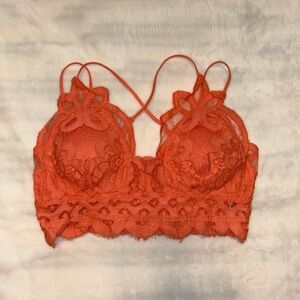 Zenana Outfitters Lace Bralette in Bold Orange